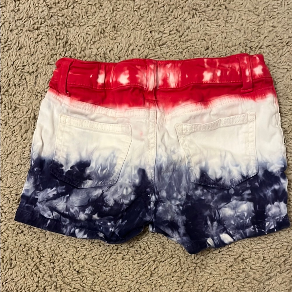 Red, White, and Blue Tie Dye Cat & Jack Kids Shorts- XS - Picture 2 of 4